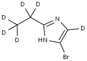 4-bromo-2-(ethyl-d5)-1H-imidazole-5-d Struktur