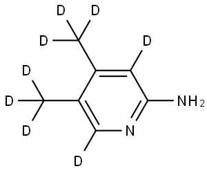 4,5-bis(methyl-d3)pyridin-3,6-d2-2-amine Struktur