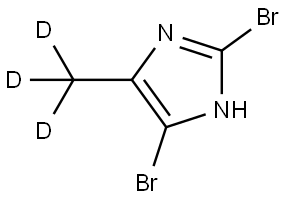 2,5-dibromo-4-(methyl-d3)-1H-imidazole Struktur