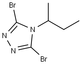 3,5-dibromo-4-(sec-butyl)-4H-1,2,4-triazole Struktur