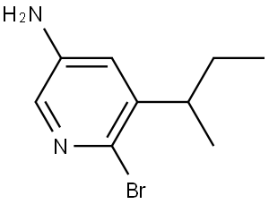 6-bromo-5-(sec-butyl)pyridin-3-amine Struktur