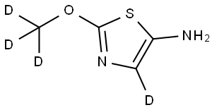 2-(methoxy-d3)thiazol-4-d-5-amine Struktur