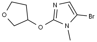 5-bromo-1-methyl-2-((tetrahydrofuran-3-yl)oxy)-1H-imidazole Struktur