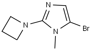 2-(azetidin-1-yl)-5-bromo-1-methyl-1H-imidazole Struktur