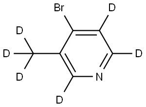 4-bromo-3-(methyl-d3)pyridine-2,5,6-d3 Struktur