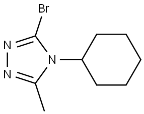 3-bromo-4-cyclohexyl-5-methyl-4H-1,2,4-triazole Struktur