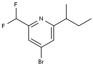 4-bromo-2-(sec-butyl)-6-(difluoromethyl)pyridine Struktur