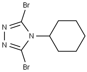 3,5-dibromo-4-cyclohexyl-4H-1,2,4-triazole Struktur