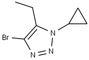 4-bromo-1-cyclopropyl-5-ethyl-1H-1,2,3-triazole Struktur