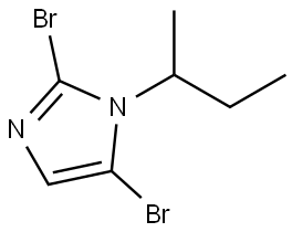 2,5-dibromo-1-(sec-butyl)-1H-imidazole Struktur