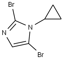 2,5-dibromo-1-cyclopropyl-1H-imidazole Structure