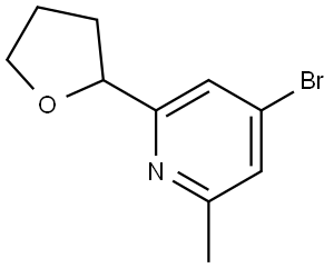 4-bromo-2-methyl-6-(tetrahydrofuran-2-yl)pyridine Struktur