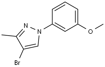 4-bromo-1-(3-methoxyphenyl)-3-methyl-1H-pyrazole Struktur