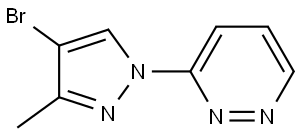 3-(4-bromo-3-methyl-1H-pyrazol-1-yl)pyridazine Struktur