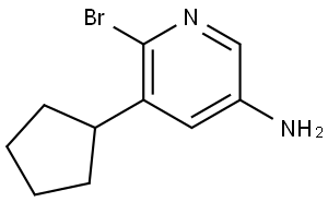 6-bromo-5-cyclopentylpyridin-3-amine Struktur