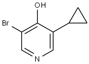 3-bromo-5-cyclopropylpyridin-4-ol Struktur