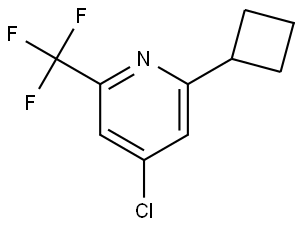 4-chloro-2-cyclobutyl-6-(trifluoromethyl)pyridine Struktur