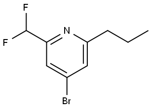 4-bromo-2-(difluoromethyl)-6-propylpyridine Struktur