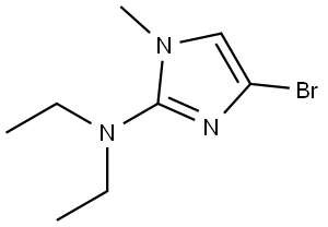 4-bromo-N,N-diethyl-1-methyl-1H-imidazol-2-amine Struktur