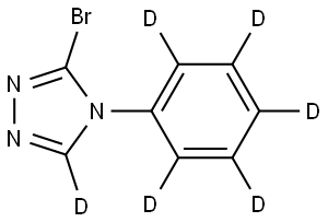 3-bromo-4-(phenyl-d5)-4H-1,2,4-triazole-5-d Struktur