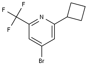 4-bromo-2-cyclobutyl-6-(trifluoromethyl)pyridine Struktur