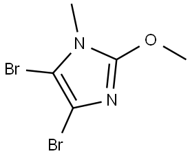 4,5-dibromo-2-methoxy-1-methyl-1H-imidazole Struktur