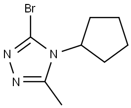 3-bromo-4-cyclopentyl-5-methyl-4H-1,2,4-triazole Struktur