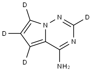 pyrrolo[2,1-f][1,2,4]triazin-d4-4-amine Struktur