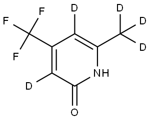 6-(methyl-d3)-4-(trifluoromethyl)pyridin-2(1H)-one-3,5-d2 Struktur