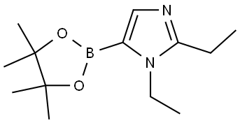 1,2-diethyl-5-(4,4,5,5-tetramethyl-1,3,2-dioxaborolan-2-yl)-1H-imidazole Struktur