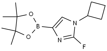 1-cyclobutyl-2-fluoro-4-(4,4,5,5-tetramethyl-1,3,2-dioxaborolan-2-yl)-1H-imidazole Struktur