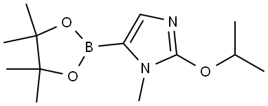 2-isopropoxy-1-methyl-5-(4,4,5,5-tetramethyl-1,3,2-dioxaborolan-2-yl)-1H-imidazole Struktur