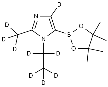 1-(ethyl-d5)-2-(methyl-d3)-5-(4,4,5,5-tetramethyl-1,3,2-dioxaborolan-2-yl)-1H-imidazole-4-d Struktur