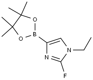 1-ethyl-2-fluoro-4-(4,4,5,5-tetramethyl-1,3,2-dioxaborolan-2-yl)-1H-imidazole Struktur