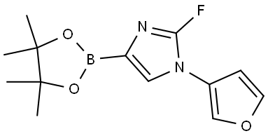 2-fluoro-1-(furan-3-yl)-4-(4,4,5,5-tetramethyl-1,3,2-dioxaborolan-2-yl)-1H-imidazole Struktur