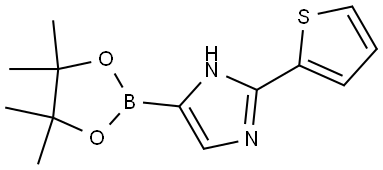 4-(4,4,5,5-tetramethyl-1,3,2-dioxaborolan-2-yl)-2-(thiophen-2-yl)-1H-imidazole Struktur