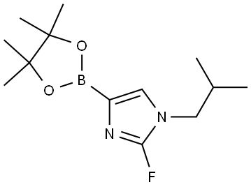 2-fluoro-1-isobutyl-4-(4,4,5,5-tetramethyl-1,3,2-dioxaborolan-2-yl)-1H-imidazole Struktur