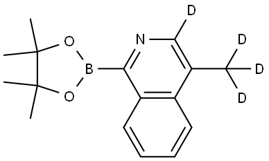 4-(methyl-d3)-1-(4,4,5,5-tetramethyl-1,3,2-dioxaborolan-2-yl)isoquinoline-3-d Struktur