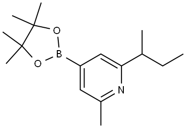 2-(sec-butyl)-6-methyl-4-(4,4,5,5-tetramethyl-1,3,2-dioxaborolan-2-yl)pyridine Struktur