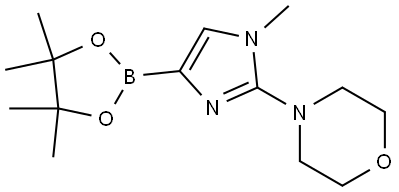 4-(1-methyl-4-(4,4,5,5-tetramethyl-1,3,2-dioxaborolan-2-yl)-1H-imidazol-2-yl)morpholine Struktur