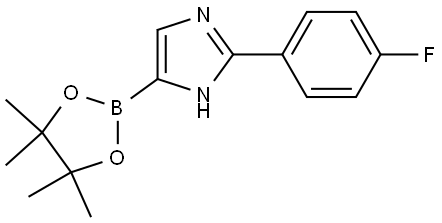 2-(4-fluorophenyl)-4-(4,4,5,5-tetramethyl-1,3,2-dioxaborolan-2-yl)-1H-imidazole Struktur