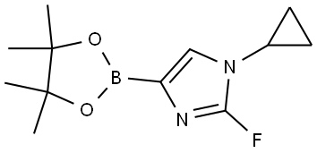 1-cyclopropyl-2-fluoro-4-(4,4,5,5-tetramethyl-1,3,2-dioxaborolan-2-yl)-1H-imidazole Struktur