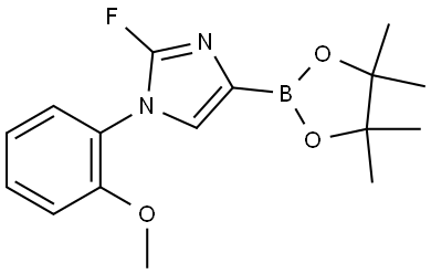 2-fluoro-1-(2-methoxyphenyl)-4-(4,4,5,5-tetramethyl-1,3,2-dioxaborolan-2-yl)-1H-imidazole Struktur