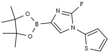 2-fluoro-4-(4,4,5,5-tetramethyl-1,3,2-dioxaborolan-2-yl)-1-(thiophen-2-yl)-1H-imidazole Struktur