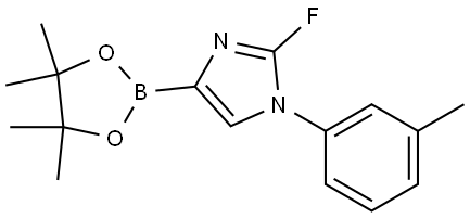 2-fluoro-4-(4,4,5,5-tetramethyl-1,3,2-dioxaborolan-2-yl)-1-(m-tolyl)-1H-imidazole Struktur