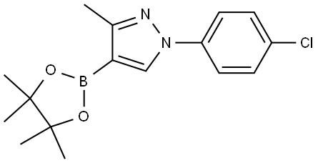 1-(4-chlorophenyl)-3-methyl-4-(4,4,5,5-tetramethyl-1,3,2-dioxaborolan-2-yl)-1H-pyrazole Struktur