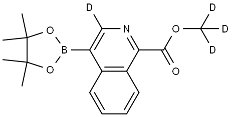 methyl-d3 4-(4,4,5,5-tetramethyl-1,3,2-dioxaborolan-2-yl)isoquinoline-1-carboxylate-3-d Struktur