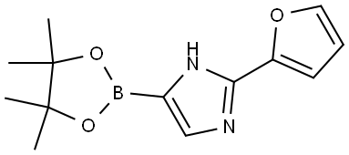 2-(furan-2-yl)-4-(4,4,5,5-tetramethyl-1,3,2-dioxaborolan-2-yl)-1H-imidazole Struktur