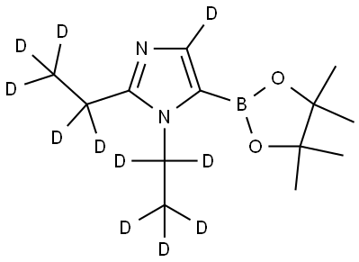 1,2-bis(ethyl-d5)-5-(4,4,5,5-tetramethyl-1,3,2-dioxaborolan-2-yl)-1H-imidazole-4-d Struktur