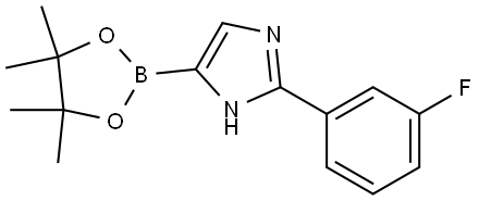 2-(3-fluorophenyl)-4-(4,4,5,5-tetramethyl-1,3,2-dioxaborolan-2-yl)-1H-imidazole Struktur